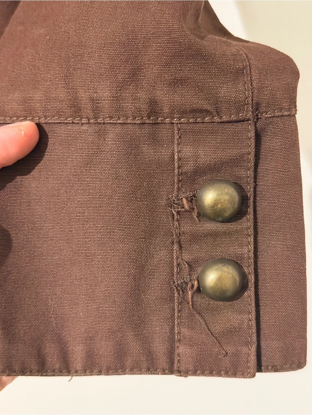 Atmosphere Brown Military-Style Buttoned Jacket - Picture 3 of 5